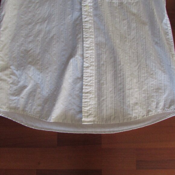 IZOD Jeans Heavy Cotton White Dress Shirt - Large - Picture 3 of 8